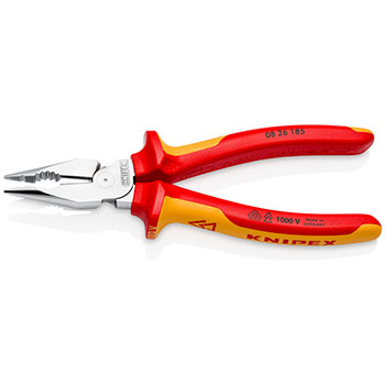 Knipex šiljasta kombinovana klešta izolovana 1000V VDE 185mm 08 26 185 Knipex šiljasta kombinovana klešta izolovana 1000V VDE 185mm 08 26 185