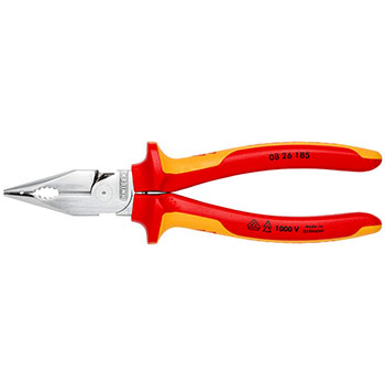 Knipex šiljasta kombinovana klešta izolovana 1000V VDE 185mm 08 26 185-2