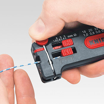 Knipex mini skidač izolacije Ø 0,12-0,4mm 12 80 040 SB Knipex mini skidač izolacije Ø 0,12-0,4mm 12 80 040 SB