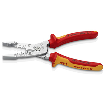 Knipex ojačana klešta za skidanje izolacije 1000V VDE 200mm 13 76 200 ME Knipex ojačana klešta za skidanje izolacije 1000V VDE 200mm 13 76 200 ME