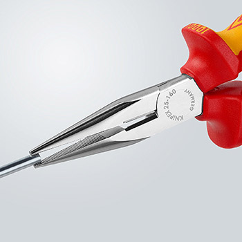Knipex klešta špic prava sa bočnim sečenjem 1000V VDE 160mm sa mogućnošću kačenja 25 06 160 T-2