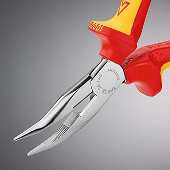 Knipex klešta špic kriva sa bočnim sečenjem 1000V VDE 160mm 25 26 160 Knipex klešta špic kriva sa bočnim sečenjem 1000V VDE 160mm 25 26 160