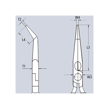 Knipex klešta špic kriva sa bočnim sečenjem 160mm 25 21 160-4