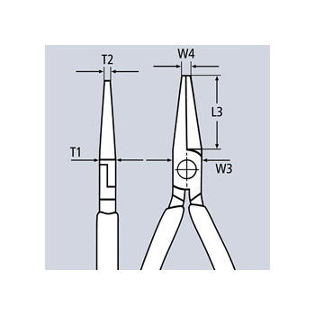 Knipex klešta špic prava sa bočnim sečenjem 125mm 25 01 125-1