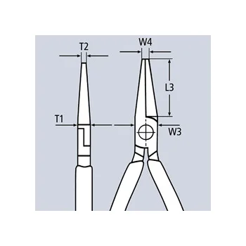 Knipex klešta špic prava 200mm 26 15 200 Knipex klešta špic prava 200mm 26 15 200