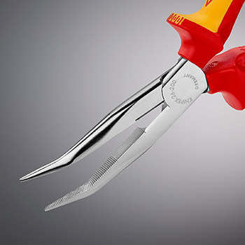 Knipex klešta špic kriva 1000V VDE 200mm sa mogućnošću kačenja 26 26 200 T Knipex klešta špic kriva 1000V VDE 200mm sa mogućnošću kačenja 26 26 200 T
