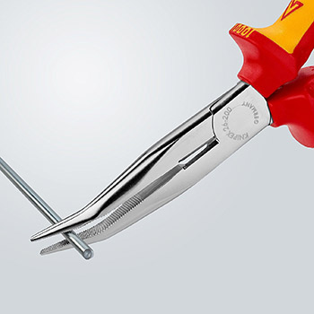 Knipex klešta špic kriva 1000V VDE 200mm sa mogućnošću kačenja 26 26 200 T Knipex klešta špic kriva 1000V VDE 200mm sa mogućnošću kačenja 26 26 200 T