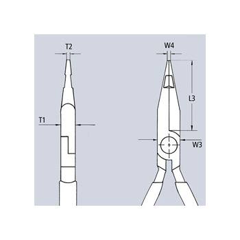Knipex klešta za hvatanje poluokrugla  sa oštricom u sredini 160 mm 27 01 160 -3