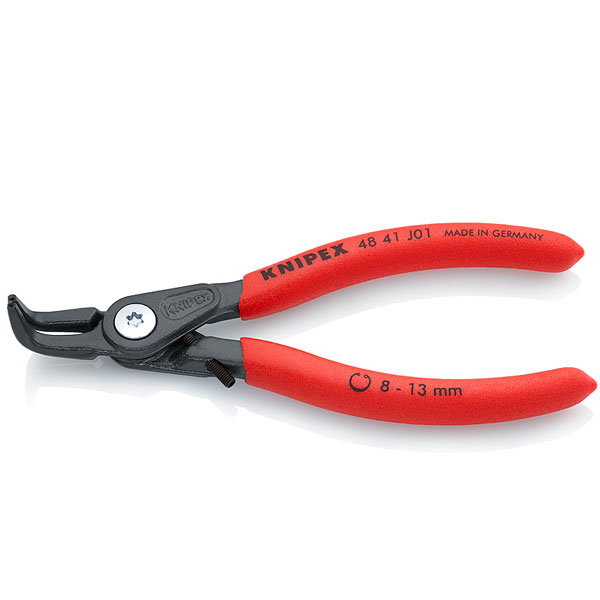 Knipex precizna klešta za unutrašnje sigurnosne prstenove sa graničnikom kriva 130mm 48 41 J01