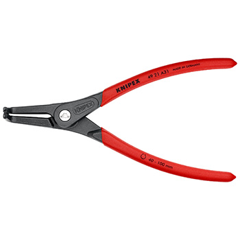 Knipex precizna klešta za spoljašnje sigurnosne prstenove kriva 210mm 49 21 A31-2