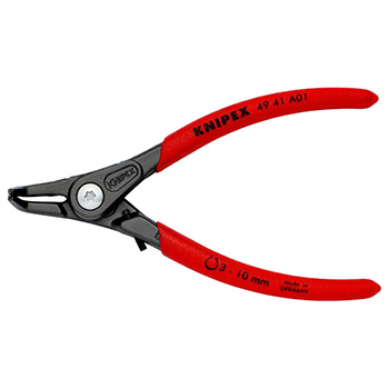 Knipex precizna klešta za spoljašnje sigurnosne prstenove sa graničnikom kriva 130mm 49 41 A01-3