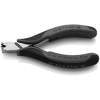 Knipex sečice čeone za elektroniku ESD 115mm 64 02 115 ESD Knipex sečice čeone za elektroniku ESD 115mm 64 02 115 ESD