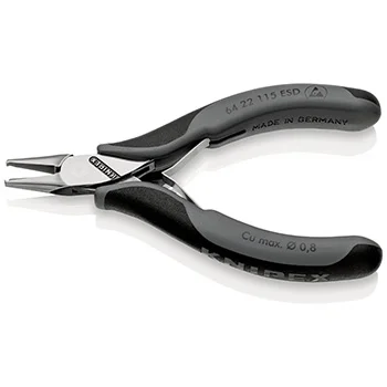 Knipex sečice čeone za elektroniku ESD 115mm 64 22 115 ESD Knipex sečice čeone za elektroniku ESD 115mm 64 22 115 ESD