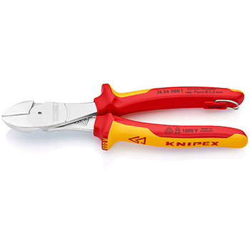 Knipex kose sečice ojačane izolovane 1000V VDE 200mm sa mogućnošću kačenja 74 06 200 T Knipex kose sečice ojačane izolovane 1000V VDE 200mm sa mogućnošću kačenja 74 06 200 T