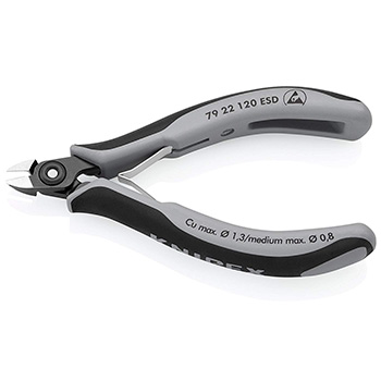 Knipex precizne kose sečice za elektroniku ESD 120mm 79 22 120 ESD Knipex precizne kose sečice za elektroniku ESD 120mm 79 22 120 ESD