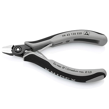 Knipex precizne kose sečice za elektroniku ESD 125mm 79 42 125 ESD Knipex precizne kose sečice za elektroniku ESD 125mm 79 42 125 ESD