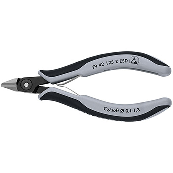 Knipex precizne kose sečice za elektroniku ESD 125mm 79 42 125 Z ESD Knipex precizne kose sečice za elektroniku ESD 125mm 79 42 125 Z ESD