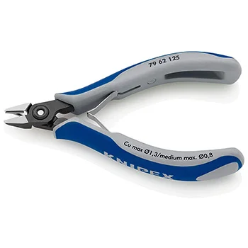 Knipex precizne kose sečice za elektroniku sa stezaljkom 125mm 79 62 125 Knipex precizne kose sečice za elektroniku sa stezaljkom 125mm 79 62 125