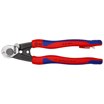 Knipex klešta za sečenje sajli 190mm sa mogućnošću kačenja 95 62 190 T Knipex klešta za sečenje sajli 190mm sa mogućnošću kačenja 95 62 190 T