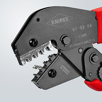 Knipex krimp klešta za neizolovane otvorene konektore 0.1-2.5mm² 97 52 04-2