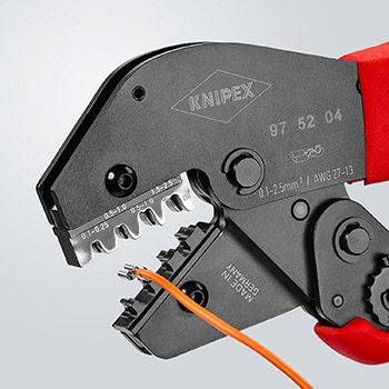 Knipex krimp klešta za neizolovane otvorene konektore 0.1-2.5mm² 97 52 04-3