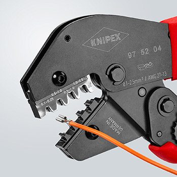 Knipex krimp klešta za neizolovane otvorene konektore 0.1-2.5mm² 97 52 04-5