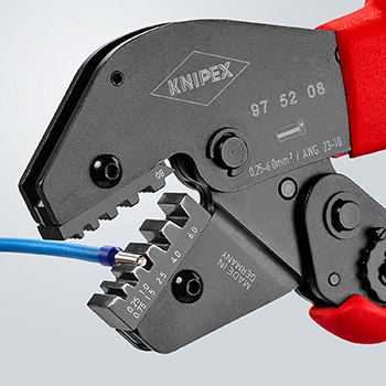 Knipex krimp klešta za izolovane i neizolovane hilzne 0.25-6.0mm² 97 52 08-3