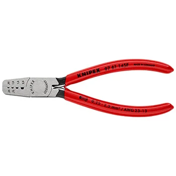Knipex klešta za krimpovanje hilzni (kablovskih završetaka) 145mm 97 61 145 F Knipex klešta za krimpovanje hilzni (kablovskih završetaka) 145mm 97 61 145 F