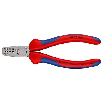 Knipex klešta za krimpovanje hilzni (kablovskih završetaka) 145mm 97 62 145 A Knipex klešta za krimpovanje hilzni (kablovskih završetaka) 145mm 97 62 145 A