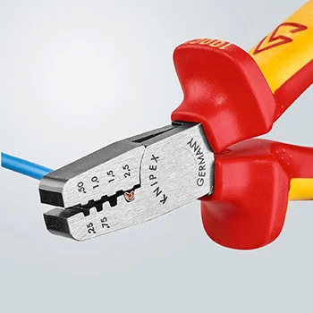 Knipex klešta za krimpovanje hilzni (kablovskih završetaka) 1000V VDE 145mm 97 68 145 A Knipex klešta za krimpovanje hilzni (kablovskih završetaka) 1000V VDE 145mm 97 68 145 A