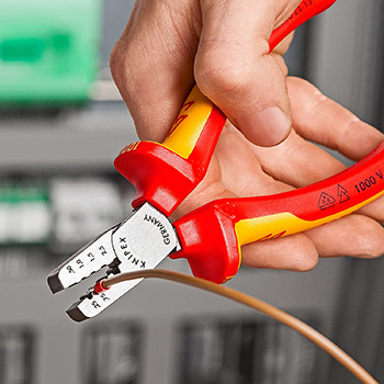 Knipex klešta za krimpovanje hilzni (kablovskih završetaka) 1000V VDE 145mm 97 68 145 A Knipex klešta za krimpovanje hilzni (kablovskih završetaka) 1000V VDE 145mm 97 68 145 A
