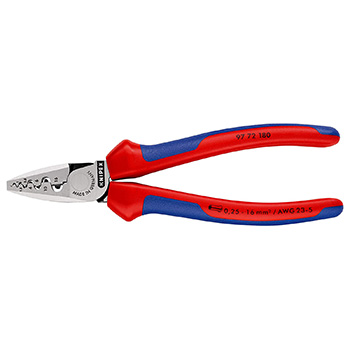Knipex klešta za krimpovanje hilzni (kablovskih završetaka) 180mm 97 72 180 Knipex klešta za krimpovanje hilzni (kablovskih završetaka) 180mm 97 72 180