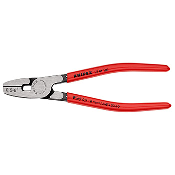 Knipex klešta za krimpovanje hilzni sa prednjim uvođenjem 0,5-6,0mm² 180mm 97 81 180 Knipex klešta za krimpovanje hilzni sa prednjim uvođenjem 0,5-6,0mm² 180mm 97 81 180