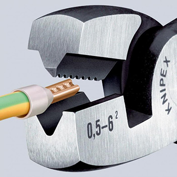 Knipex klešta za krimpovanje hilzni sa prednjim uvođenjem 0,5-6,0mm² 180mm 97 81 180-3
