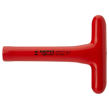 Knipex nasadni ključ sa T-drškom izolovan 1000V 22mm 98 04 22 Knipex nasadni ključ sa T-drškom izolovan 1000V 22mm 98 04 22
