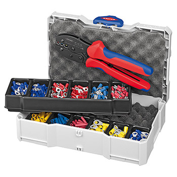 Knipex komplet za krimpovanje: krimp klešta PreciForce sa izolovanim papučicama 97 90 21 Knipex komplet za krimpovanje: krimp klešta PreciForce sa izolovanim papučicama 97 90 21