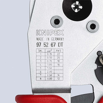 Knipex krimp klešta za DT konektore 0,35-3,0mm² 97 52 67 DT-7