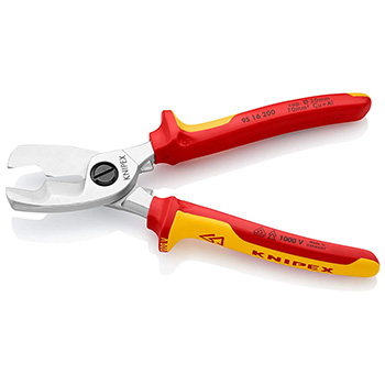 Knipex makaze za kablove 1000V VDE sa dvostrukom oštricom 200mm 95 16 200 Knipex makaze za kablove 1000V VDE sa dvostrukom oštricom 200mm 95 16 200