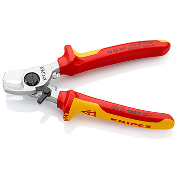 Knipex makaze za kablove 1000V VDE sa oprugom za otvaranje 165mm 95 26 165 Knipex makaze za kablove 1000V VDE sa oprugom za otvaranje 165mm 95 26 165
