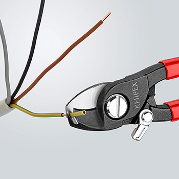 Knipex makaze za kablove sa oprugom za otvaranje i skidanjem izolacije 165mm 95 41 165 Knipex makaze za kablove sa oprugom za otvaranje i skidanjem izolacije 165mm 95 41 165