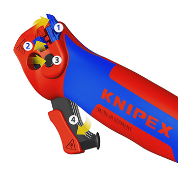 Knipex nož za skidanje izolacije sa krckalicom 16 50 145 SB Knipex nož za skidanje izolacije sa krckalicom 16 50 145 SB