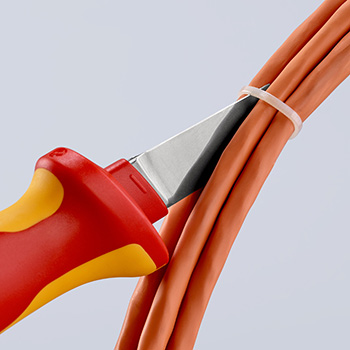 Knipex nož za električare 1000V VDE ravni 190mm 98 52 Knipex nož za električare 1000V VDE ravni 190mm 98 52