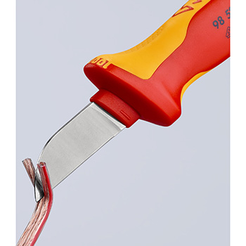 Knipex nož za električare 1000V VDE ravni 190mm 98 52-6