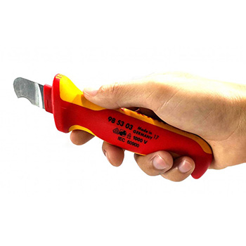 Knipex nož za električare 1000V VDE kukast 170mm 98 53 03-2
