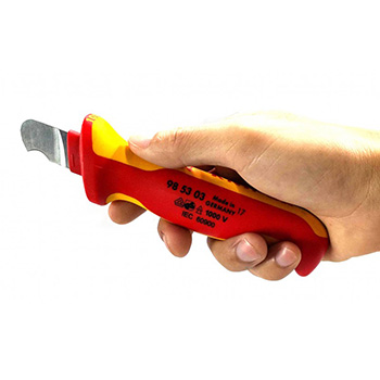 Knipex nož za električare 1000V VDE kukast 170mm 98 53 03 Knipex nož za električare 1000V VDE kukast 170mm 98 53 03