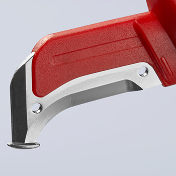 Knipex nož za električare 1000V VDE sa spljoštenim vrhom 180mm u blister pakovanju 98 55 SB-2