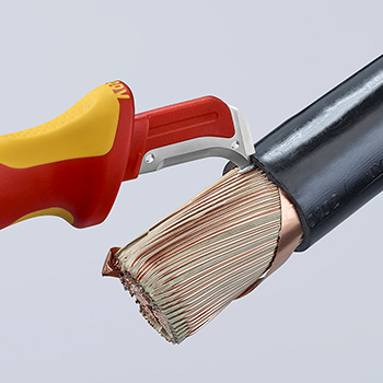 Knipex nož za električare 1000V VDE sa spljoštenim vrhom 180mm u blister pakovanju 98 55 SB Knipex nož za električare 1000V VDE sa spljoštenim vrhom 180mm u blister pakovanju 98 55 SB