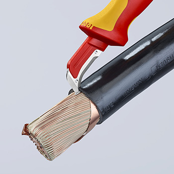 Knipex nož za električare 1000V VDE sa spljoštenim vrhom 180mm u blister pakovanju 98 55 SB Knipex nož za električare 1000V VDE sa spljoštenim vrhom 180mm u blister pakovanju 98 55 SB