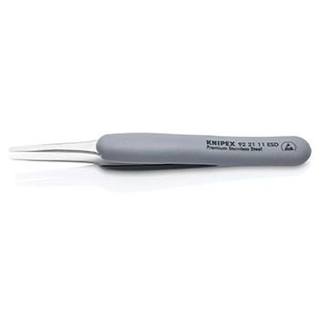 Knipex precizna pinceta sa gumenim ručkama ESD tupa 123mm 92 21 11 ESD Knipex precizna pinceta sa gumenim ručkama ESD tupa 123mm 92 21 11 ESD