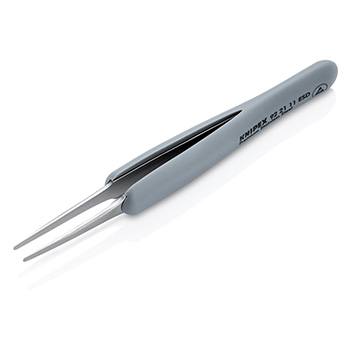 Knipex precizna pinceta sa gumenim ručkama ESD tupa 123mm 92 21 11 ESD Knipex precizna pinceta sa gumenim ručkama ESD tupa 123mm 92 21 11 ESD